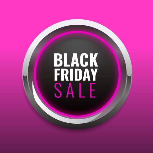 Button Style Black Friday Social Media Post Template. vector