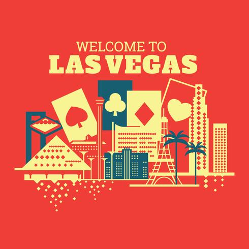 Illustration of Welcome to Las Vegas vector