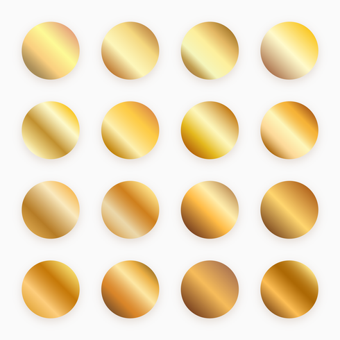 Gold Gradient Swatches Vector 