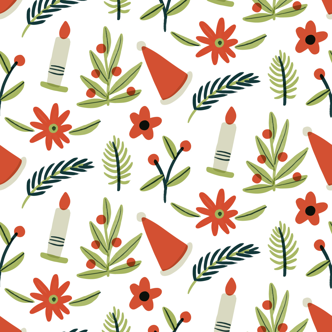 Download Cute Christmas Pattern - Download Free Vectors, Clipart ...