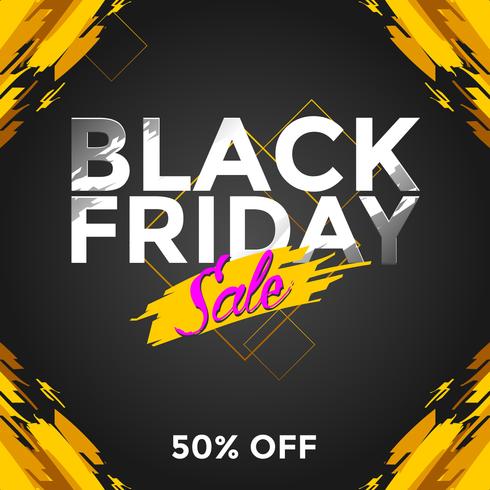 Black Friday Sale Social Media Post Vector