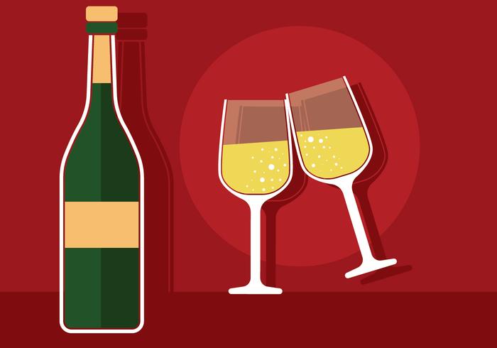 Champagne Toast Illustration vector