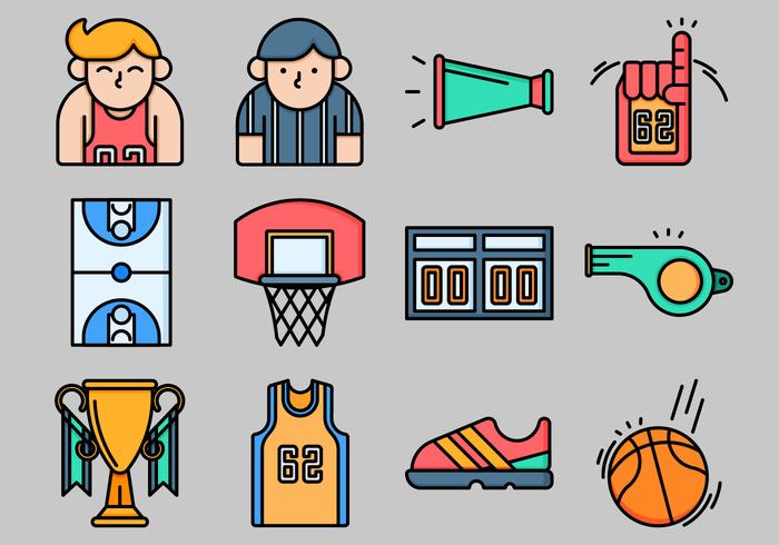 Icono de baloncesto vector