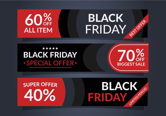 Black Friday Banners Template vector