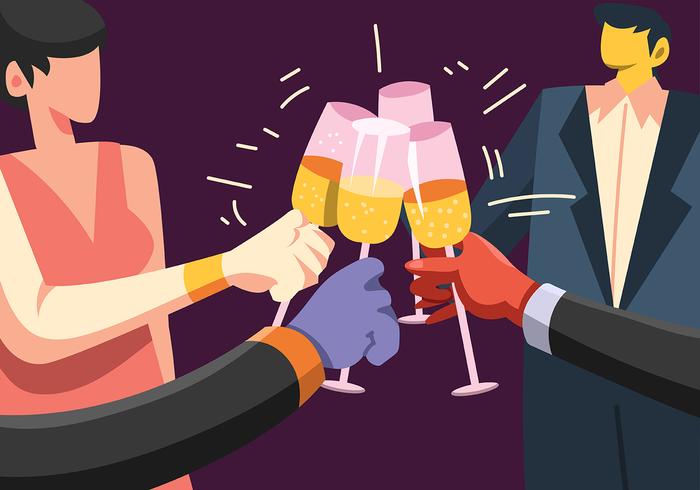 Champagne Toast vector