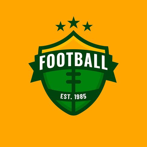 American Football Logo Shield Vector