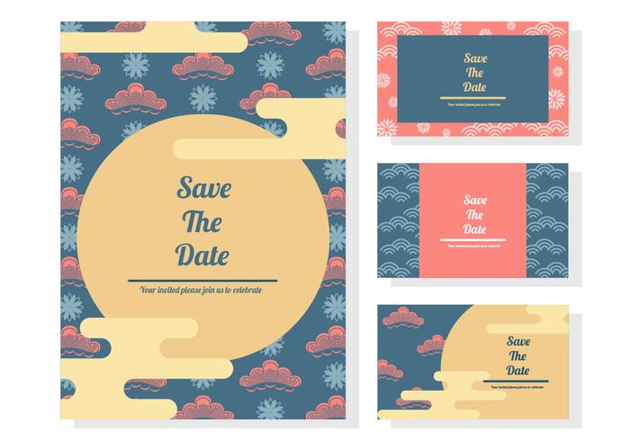 Japanese Style Invitation vector