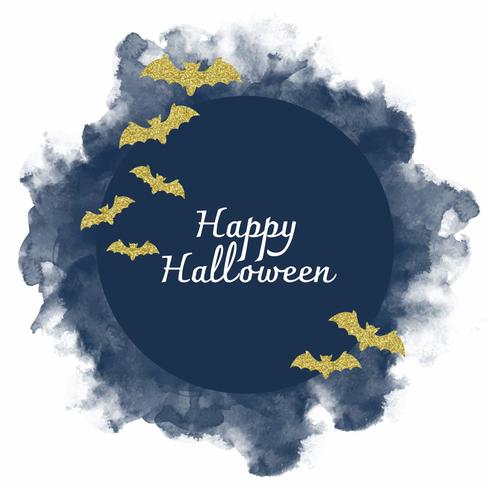 Vector Watercolor Halloween Decoration