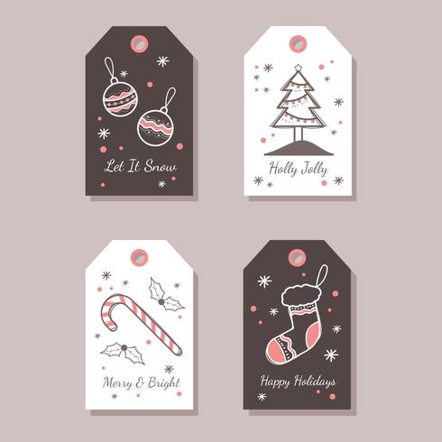 Holiday Gift Tag Vector