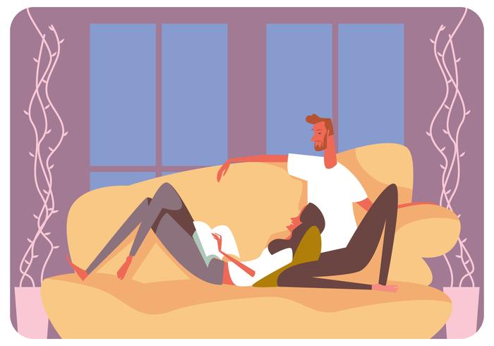 Chill Couple Vector