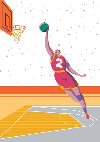 baloncesto de slam dunk vector