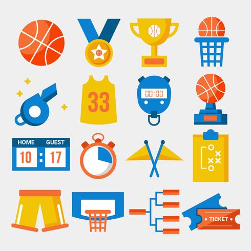 Basketball Element Collection Vector