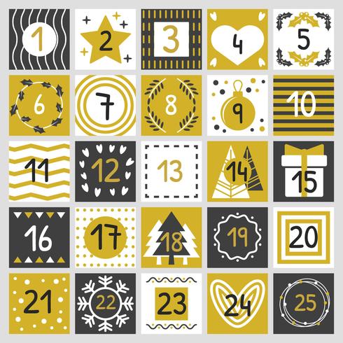 Advent Calendar Printable Vector