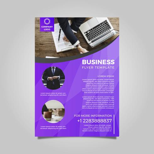 Flat Modern Business Flyer Vector Template