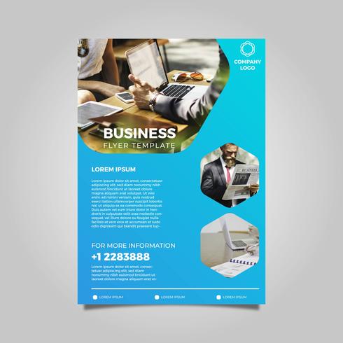 Modern Business Flyer Template Vector Illustration