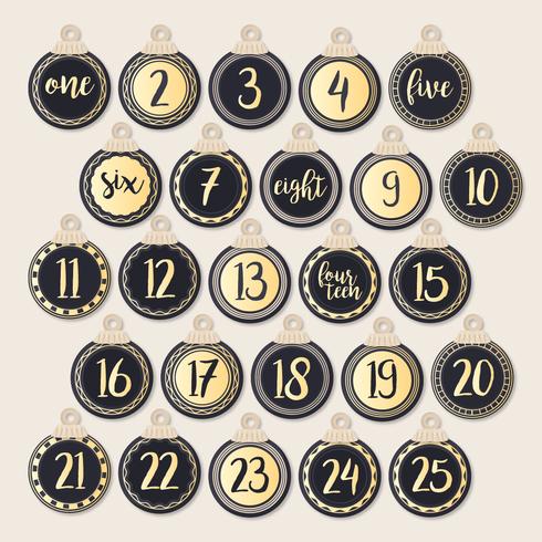 Vector Printable Advent Calendar