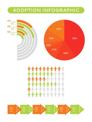 Vectores de conciencia de adopción internacional únicos