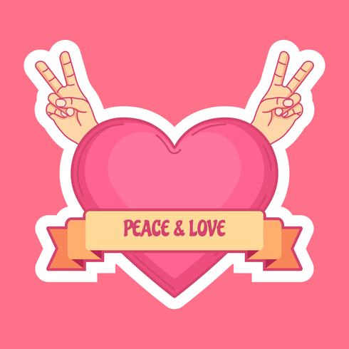 Paz y amor ilustración vectorial vector