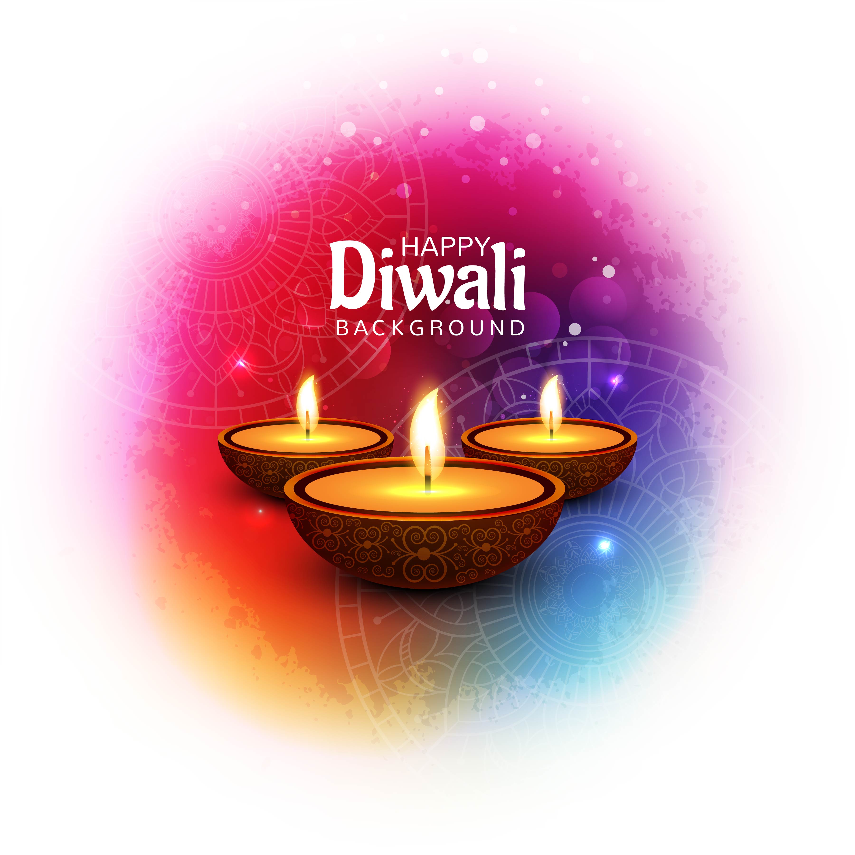 Elegant Happy Diwali decorative colorful background vector ...