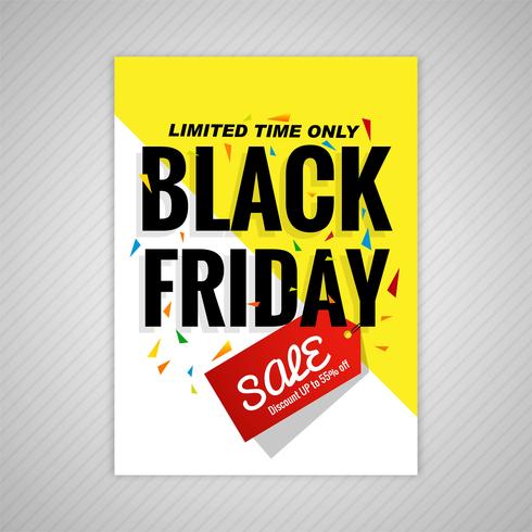 Abstract Black friday brochure sale template vector illustration
