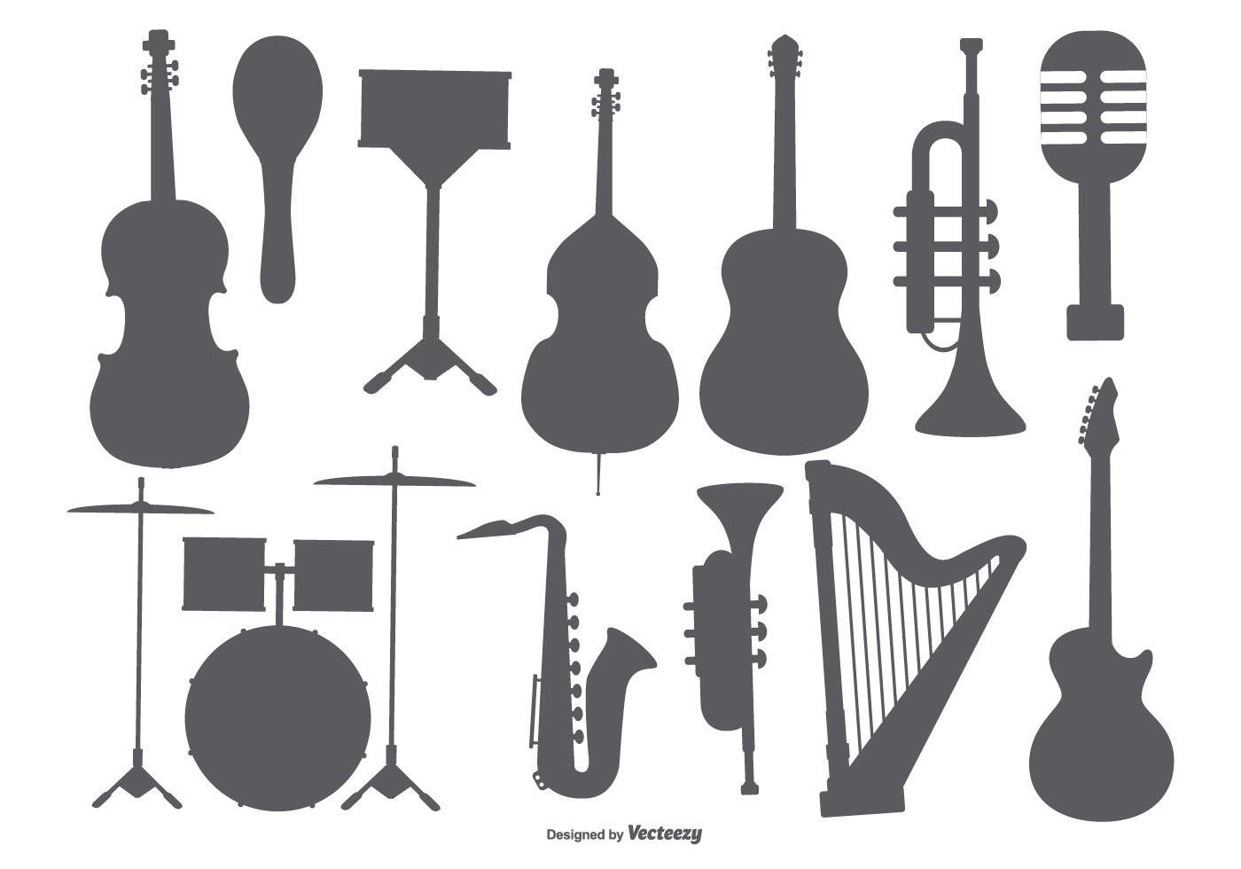 Music Instrument Shape Collection Download Free Vector Art, Stock