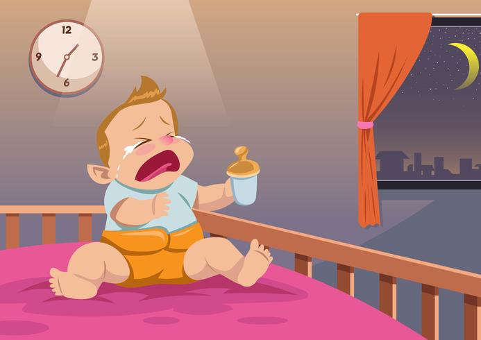 Crying Baby Boy vector