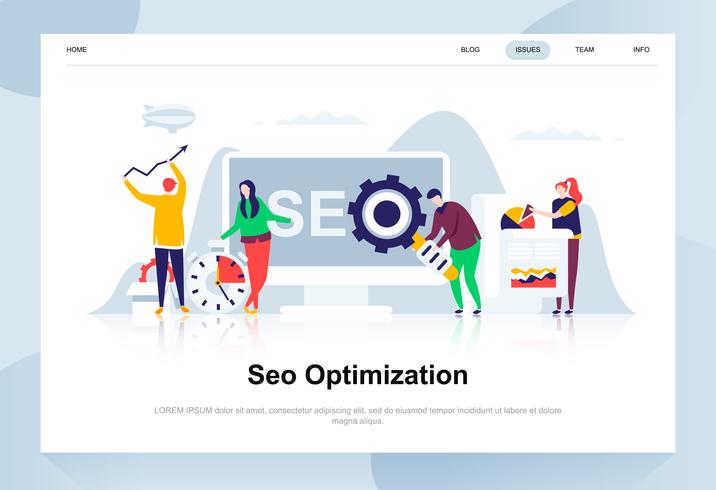 Seo analysis modern flat design concept vector