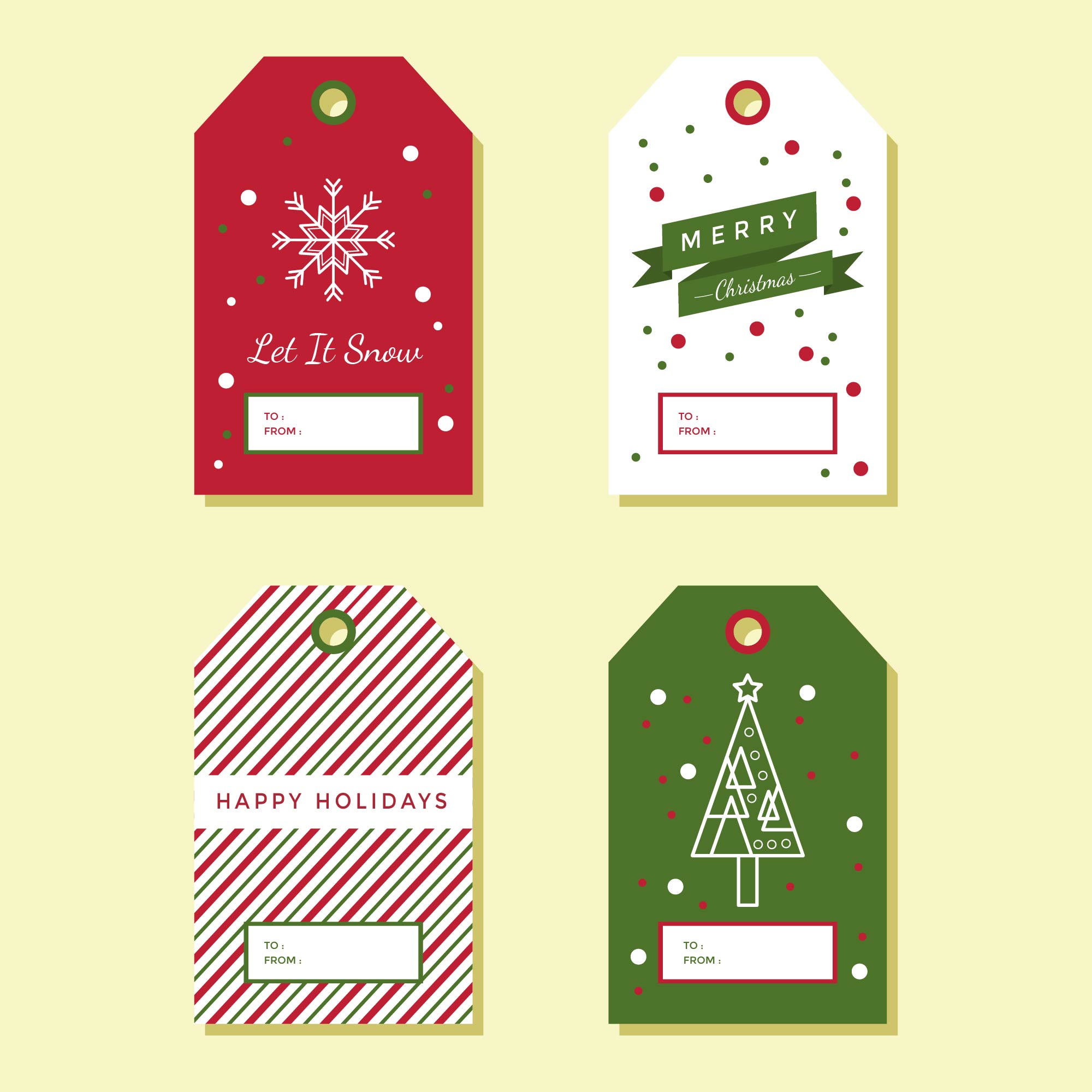 Download Holiday Gift Tags Vector - Download Free Vectors, Clipart ...