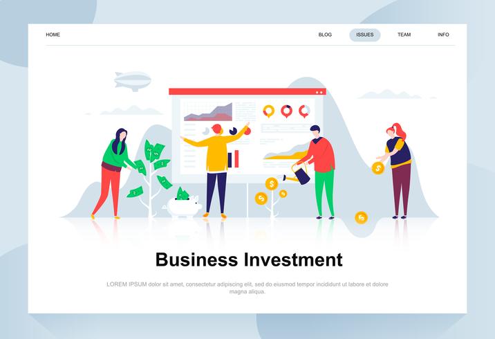 Business investment modern flat design concept vector