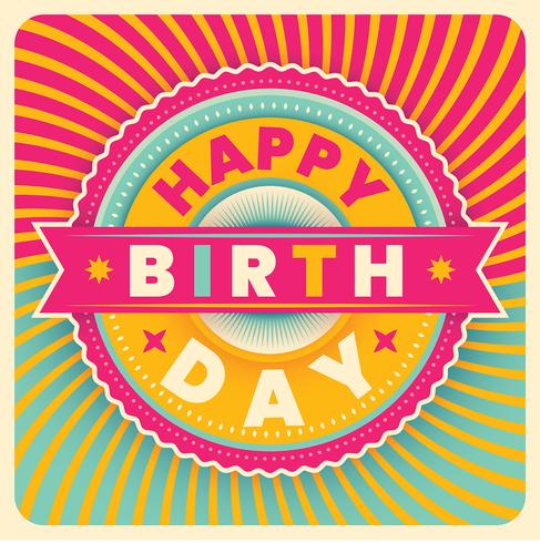 Birthday card vector