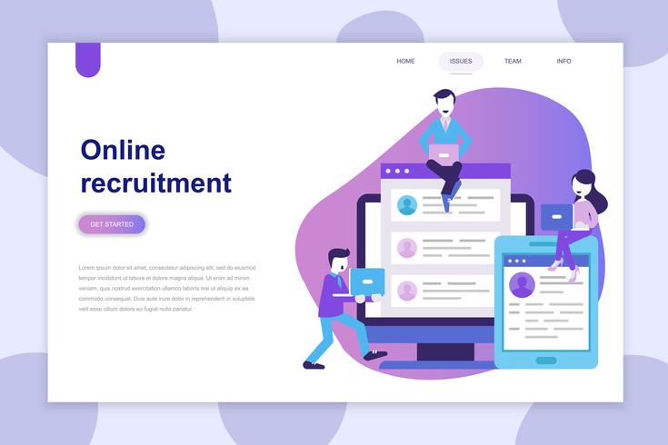 Modern flat design concept of Recruitment vector