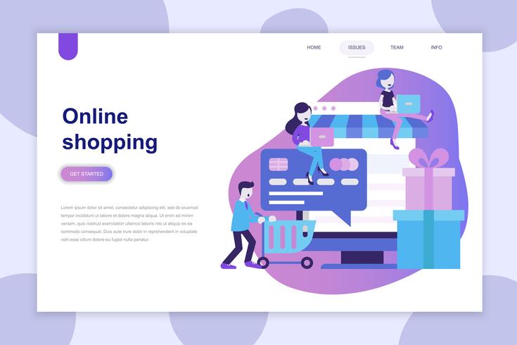 Modern flat design concept of Online Shopping vector