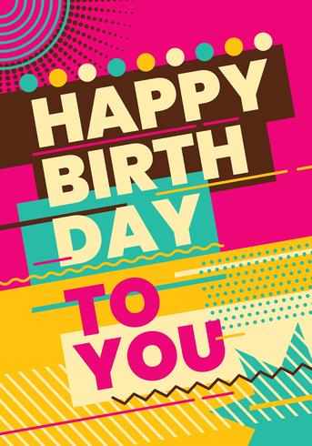 Birthday  card vector