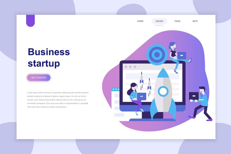 Modern flat design concept of Business Startup vector
