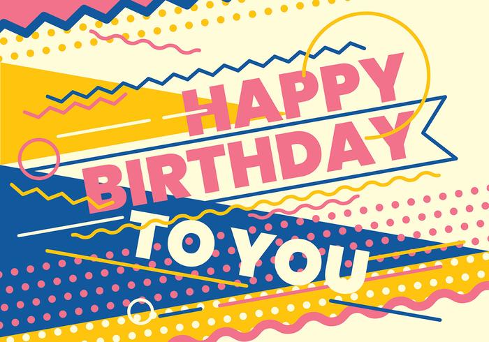 Birthday card vector