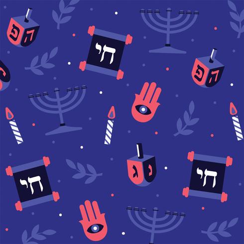 Hanukka patrón de diseño vectorial vector