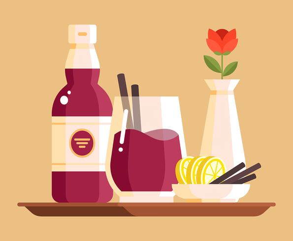 Mulled Wine Illustration vector