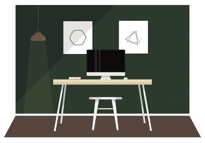Ilustración de vector diseñador habitación