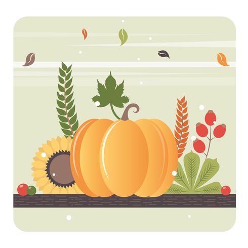 Vector ilustración de elementos de otoño