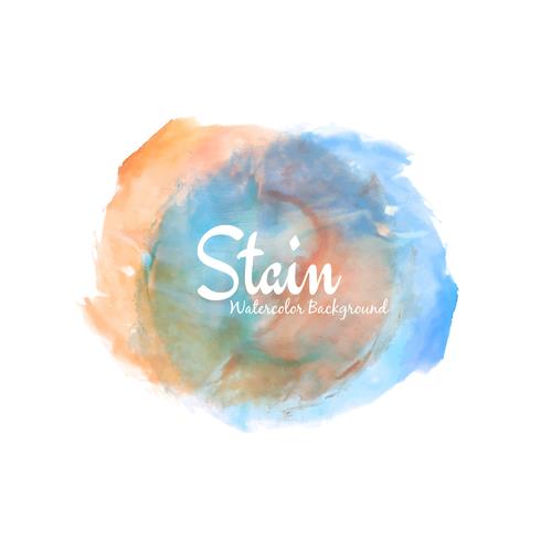 Abstract colorful watercolor stain design background vector
