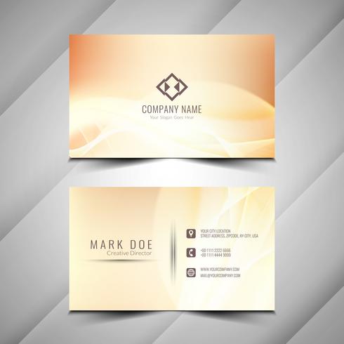 Abstract stylish wavy buisness card template design vector