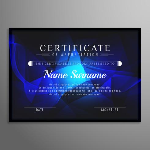Abstract elegant certificate design background vector