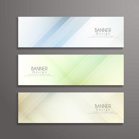 Conjunto de banners moderno abstracto vector