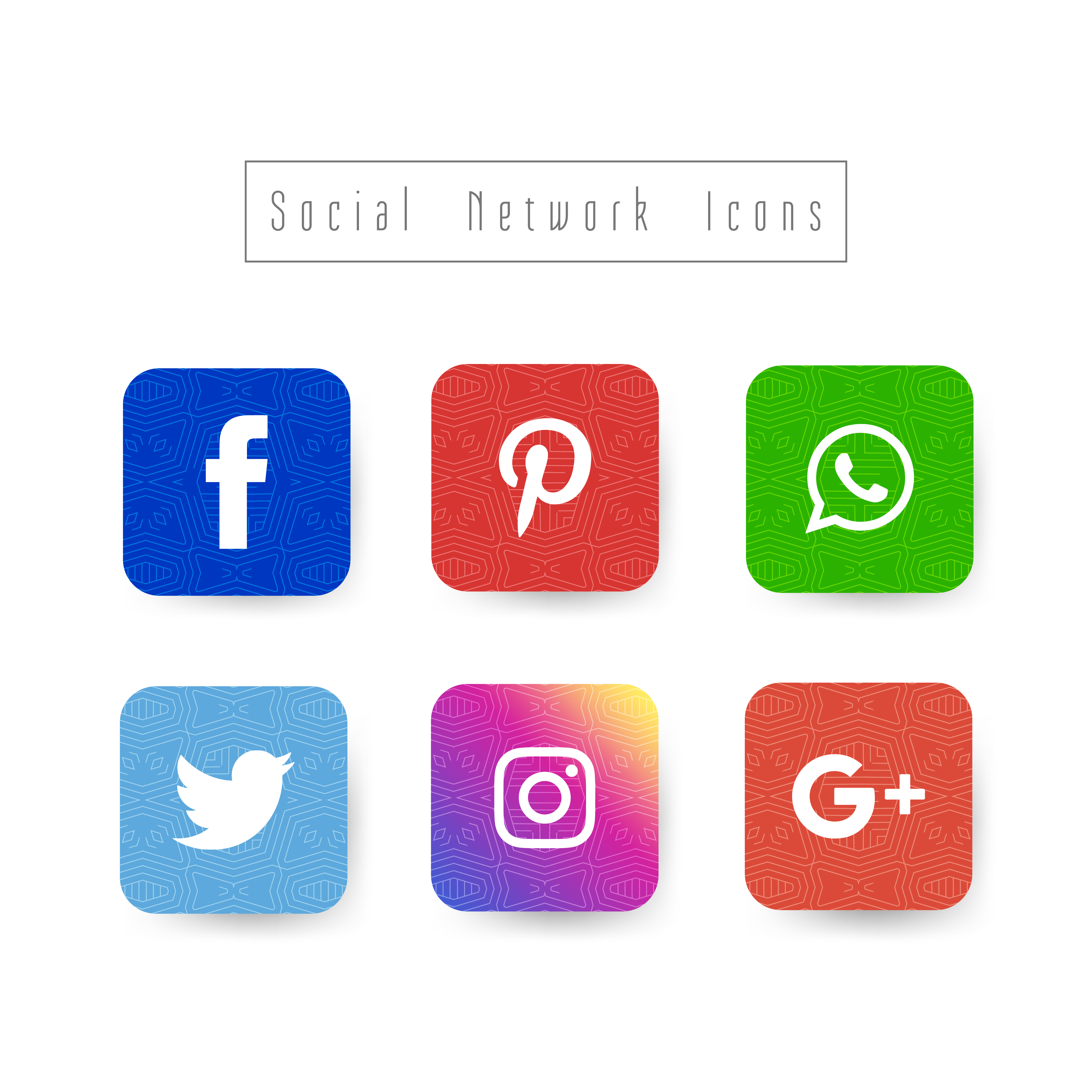 Download Abstract elegant social network icons set - Download Free Vectors, Clipart Graphics & Vector Art