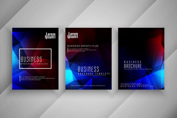 Abstract modern colorful business brochure template set vector