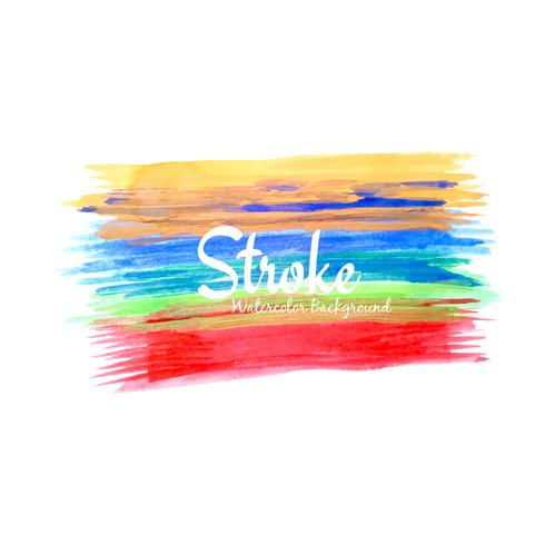 Abstract watercolor stroke design background vector