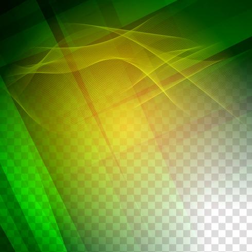 Abstract green geometric wavy background vector