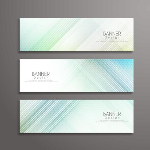 Plantilla de diseño de banners elegante geométrico moderno abstracto vector