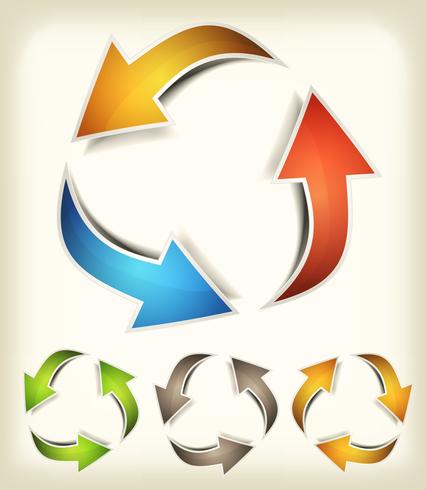 Vintage Recycle Arrows vector