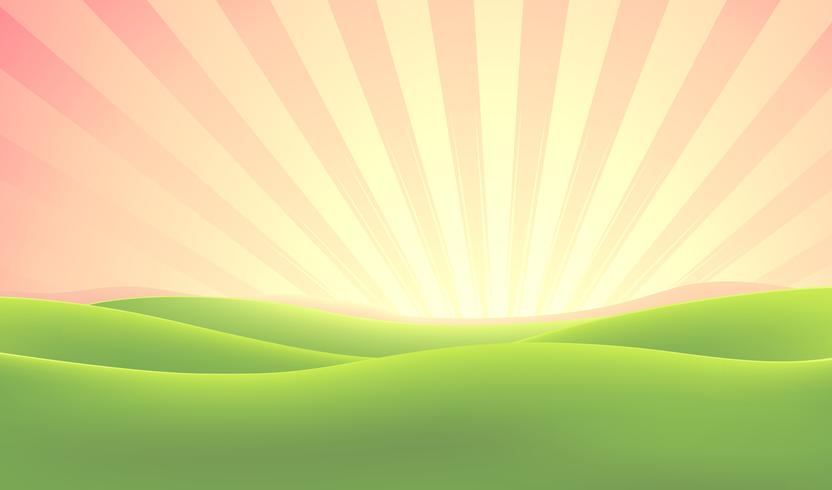 Summer Nature Sunrise Background vector